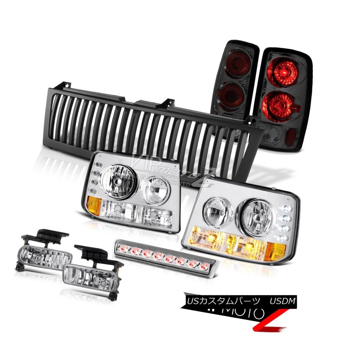 ヘッドライト Bumper+Headlamps Rear Tail Smoke Chrome Fog 3rd LED Black 00-06 Suburban 6.0L バンパー+ヘッドラム psリアテールスモーククロームフォグ3rd LEDブラック00-06郊外6.0L 【並行輸入品】