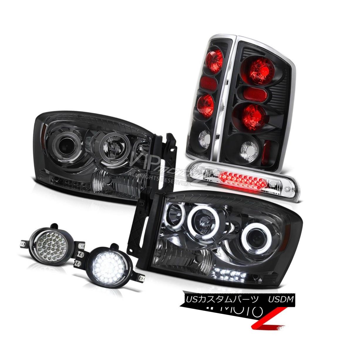 ヘッドライト Quality CCFL Headlights Rear Black Taillamps LED Fog 3rd 06 Dodge Ram PowerTech 品質CCFLヘッドライトリアブラックタイヤランプLEDフォグ3rd 06 Dodge Ram PowerTech 【並行輸入品】
