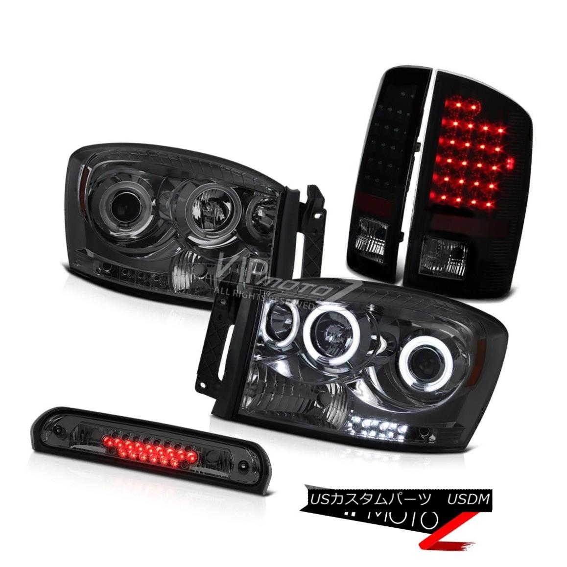 ヘッドライト Brightest CCFL Headlights Sinister Black LED Tail 3rd 2007-2008 Dodge Ram 2500 最も明るいCCFLヘッドライト不審な黒LEDテール2007年第3四半期Dodge Ram 2500 【並行輸入品】