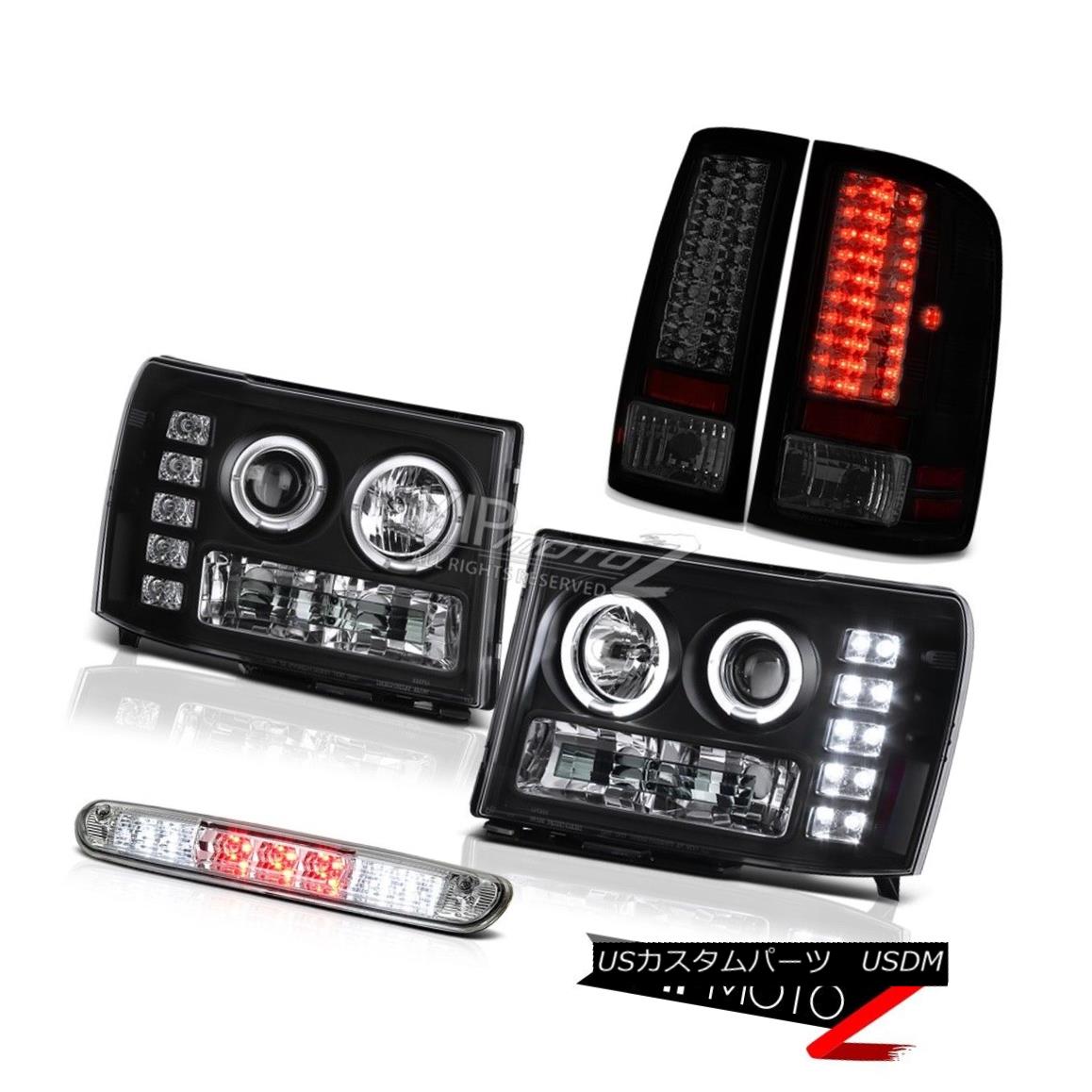 ヘッドライト Black Angel Eye Headlights LED Bulbs Taillights 07-13 Sierra Diesel Third Brake ブラック・エンジェル・アイ・ヘッドライトLED電球曇り07-13 Sierra Diesel Third Brake 【並行輸入品】
