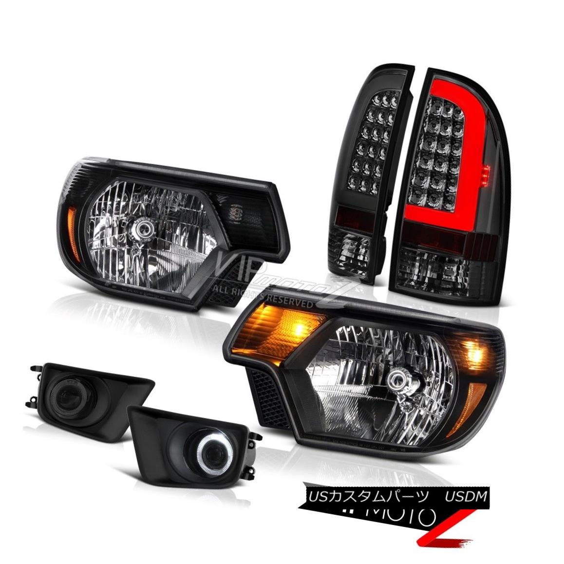 ヘッドライト 12-14 15 Toyota Tacoma Led Tube Tail Projector Spot Inky Black Head Lights L+R 12-14 15 Toyota Tacoma LedチューブテールプロジェクタースポットインキブラックヘッドライトL + R 【並行輸入品】