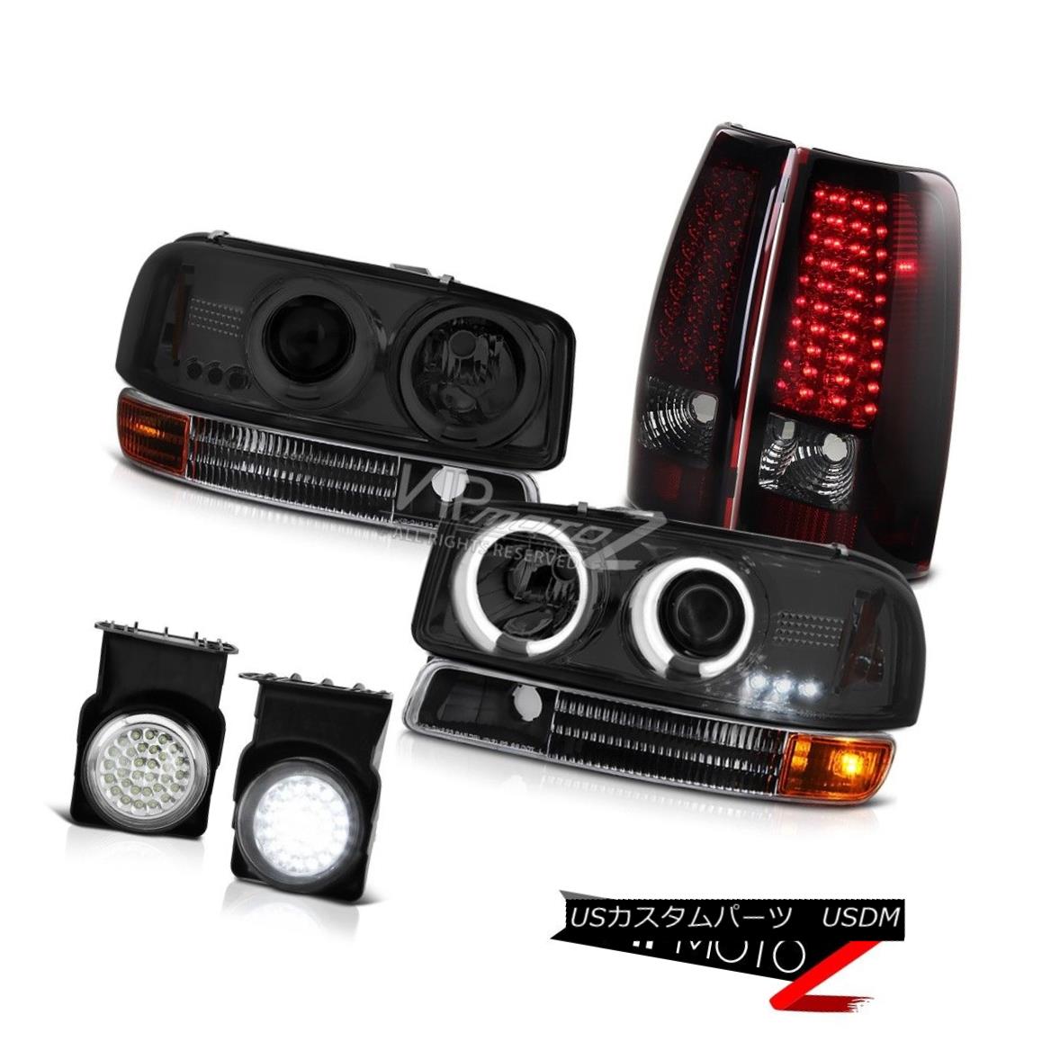 ヘッドライト Smoke CCFL Halo Headlamp Bumper LED Rear Tail Light Trim Fog 2003 Sierra 5.3L V8 煙CCFLハローヘッドランプバンパーLEDリアテールライトトリムフォグ2003 Sierra 5.3L V8 【並行輸入品】