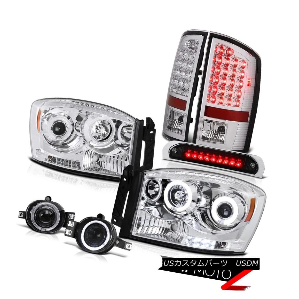 ヘッドライト Fluorescence Halo Headlights LED Brake Taillamps Glass Fog Black 3rd 06 Ram 2500 蛍光HaloヘッドライトLEDブレーキTaillamps Glass Fog Black 3rd 06 Ram 2500 【並行輸入品】