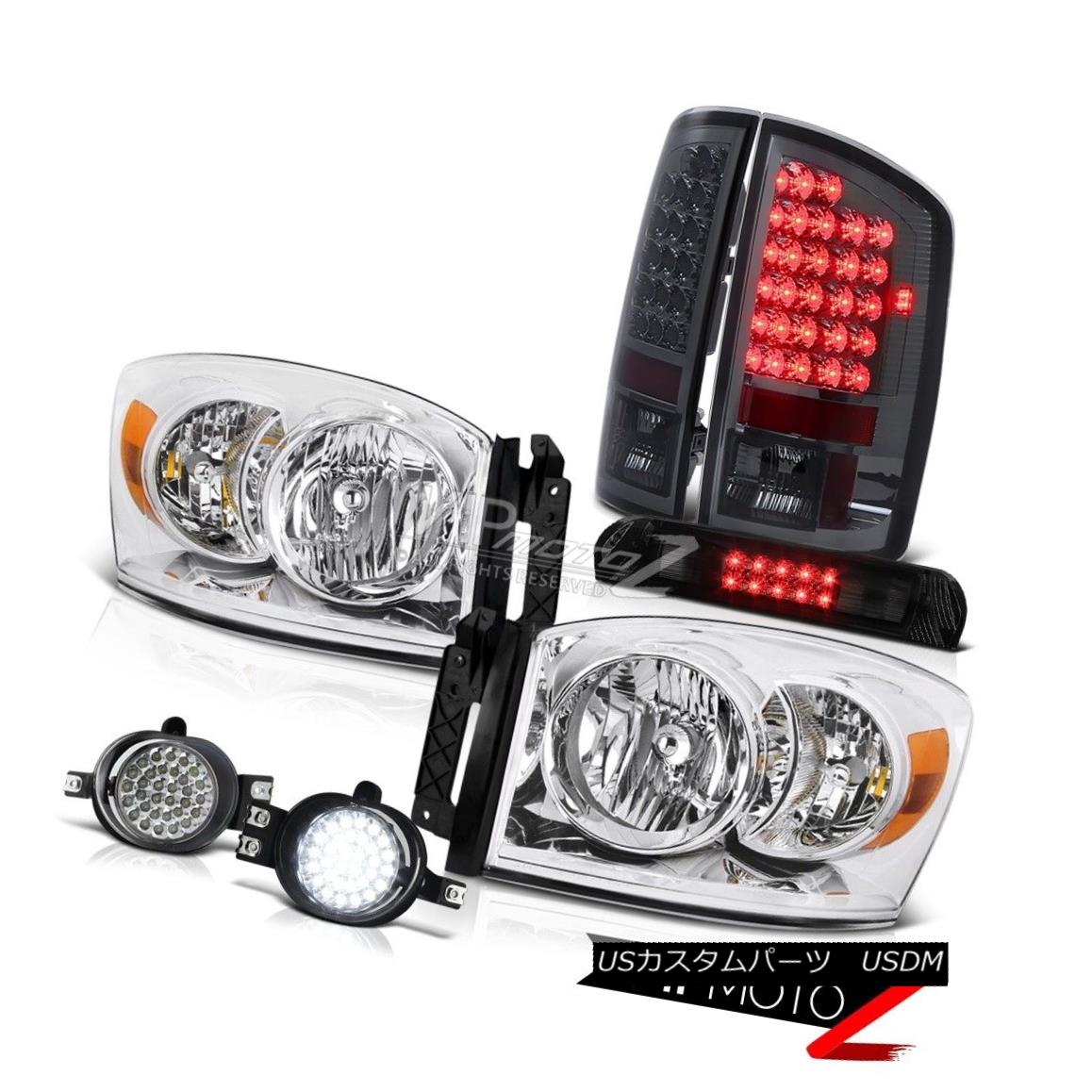ヘッドライト Headlights LH RH LED Bulbs Taillights Trim Fog High 3rd 2007-2008 Dodge Ram 1500 ヘッドライトLH RH LED電球曇りトリムフォグハイ2007-2008ダッジラム1500 【並行輸入品】