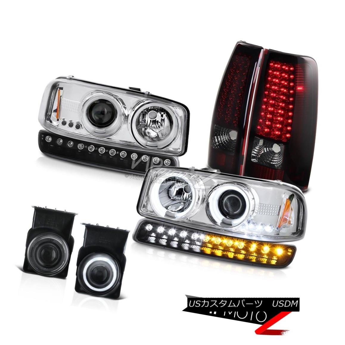 ヘッドライト 2003-2006 Sierra 2500 Smoked fog lights tail lamps signal lamp ccfl headlamps 2003-2006 Sierra 2500スモークフォグライトテールランプ信号ランプccflヘッドライト 【並行輸入品】