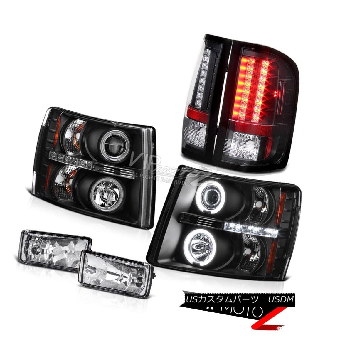 ヘッドライト Chevy 2007-2013 GMT900 V8 CCFL Halo Projector Headlights/LED Tail Light+Fog Lamp Chevy 2007-2013 GMT900 V8 CCFL Haloプロジェクターヘッドライト/ LEDテールライト+フォグランプ 【並行輸入品】