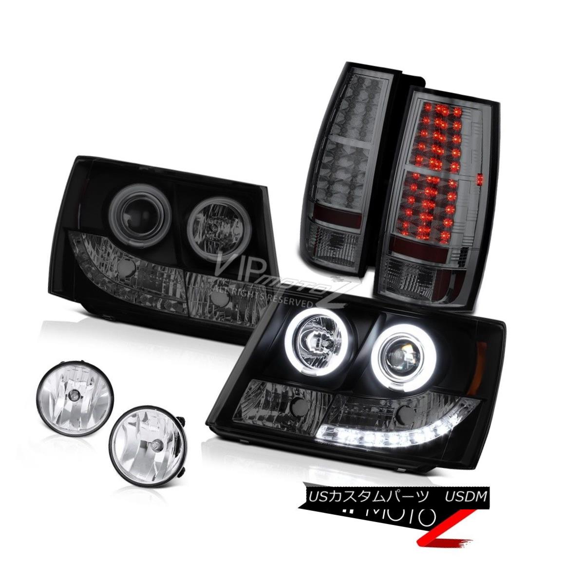 ヘッドライト 2007-2014 Chevy Tahoe LT LTZ Halo Angel Eye Headlight Tail Lights Bumper Foglamp 2007年?2014年シボレータホLT LTZハローエンジェルアイヘッドライトテールライトバンパーフォグランプ 【並行輸入品】