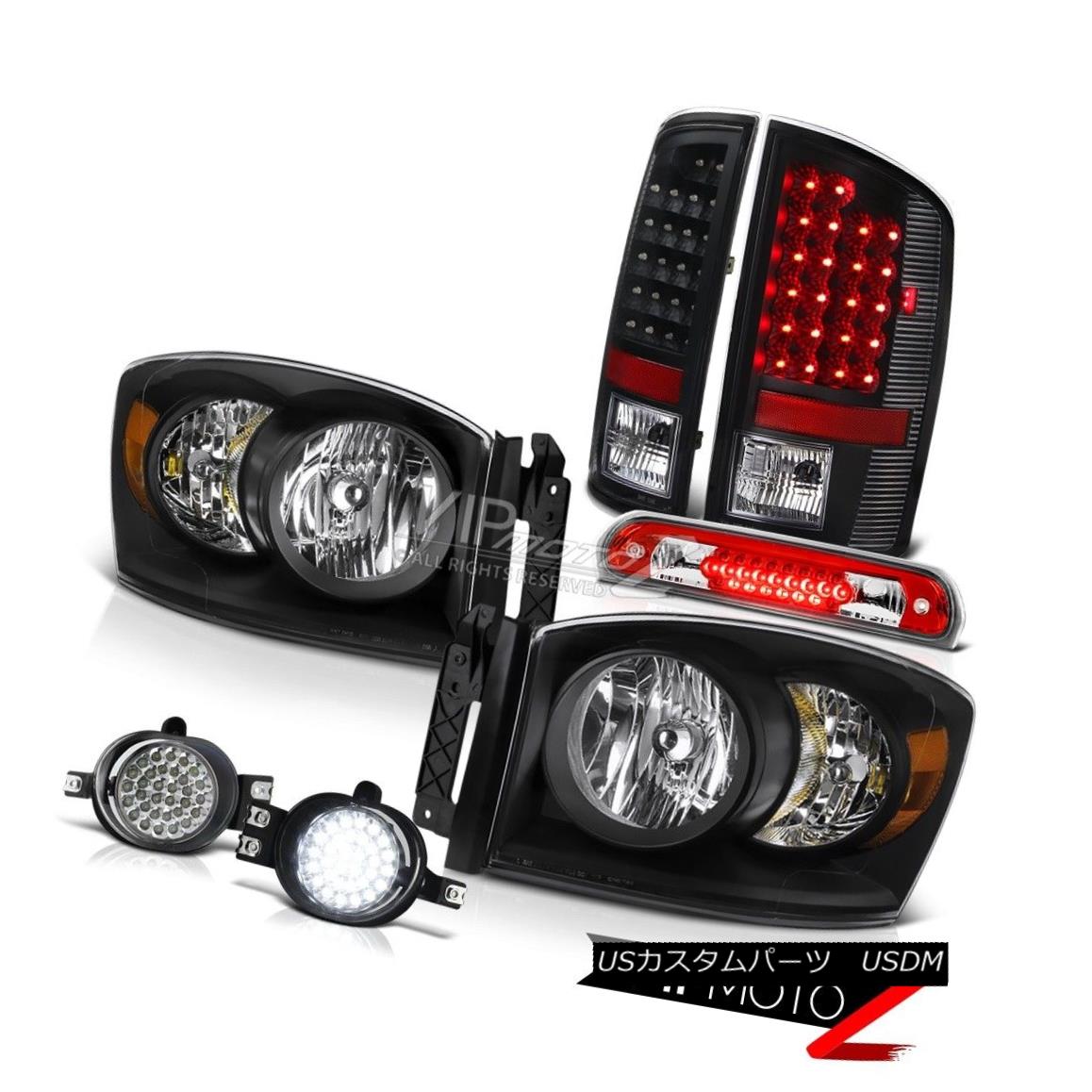 ヘッドライト Pair Black Headlights LED Taillights SMD Fog Roof Brake Cargo 2006 Dodge Ram WS ペアブラックヘッドライトLED灯台SMDフォグ屋根ブレーキカーゴ2006 Dodge Ram WS 【並行輸入品】