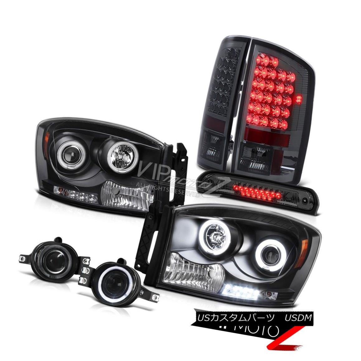 ヘッドライト 07 08 Ram SLT CCFL Headlamps Smoke LED Taillights Projector Foglights Roof Brake 07 08ラムSLT CCFLヘッドライトスモークLEDテールライトプロジェクターフォグライトルーフブレーキ 【並行輸入品】 78,953円