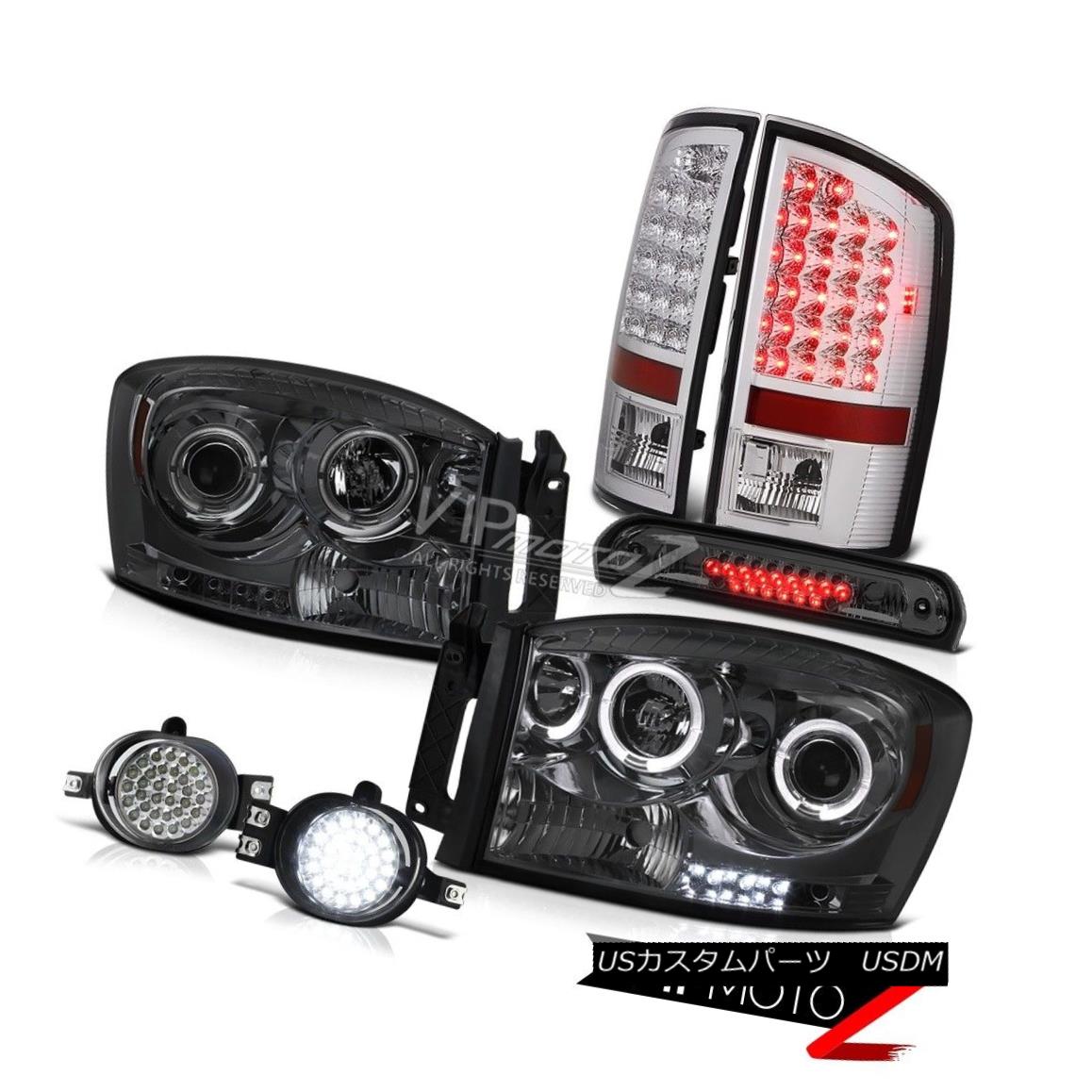 ヘッドライト Smoke Halo Headlights LED Brake Taillights Trim Foglights High 2006 Dodge Ram V6 スモークハローヘッドライトLEDブレーキテールライトトリムフォグライトハイ2006 Dodge Ram V6 【並行輸入品】