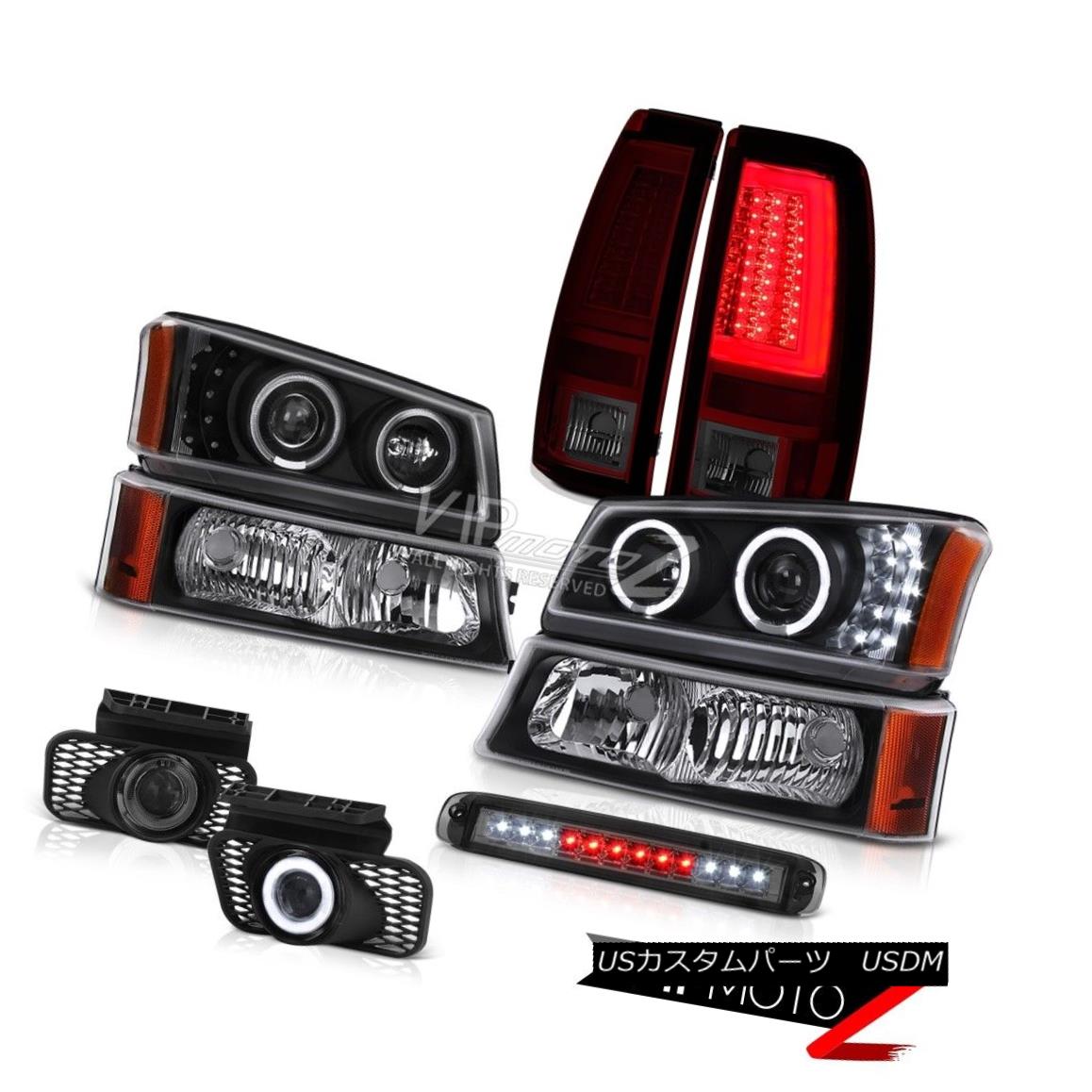 ヘッドライト 03 04 05 06 Silverado Tail Lamps 3RD Brake Lamp Black Turn Signal Headlamps Fog 03 04 05 06シルバラードテールランプ3RDブレーキランプブラックターンシグナルヘッドランプフォグ 【並行輸入品】