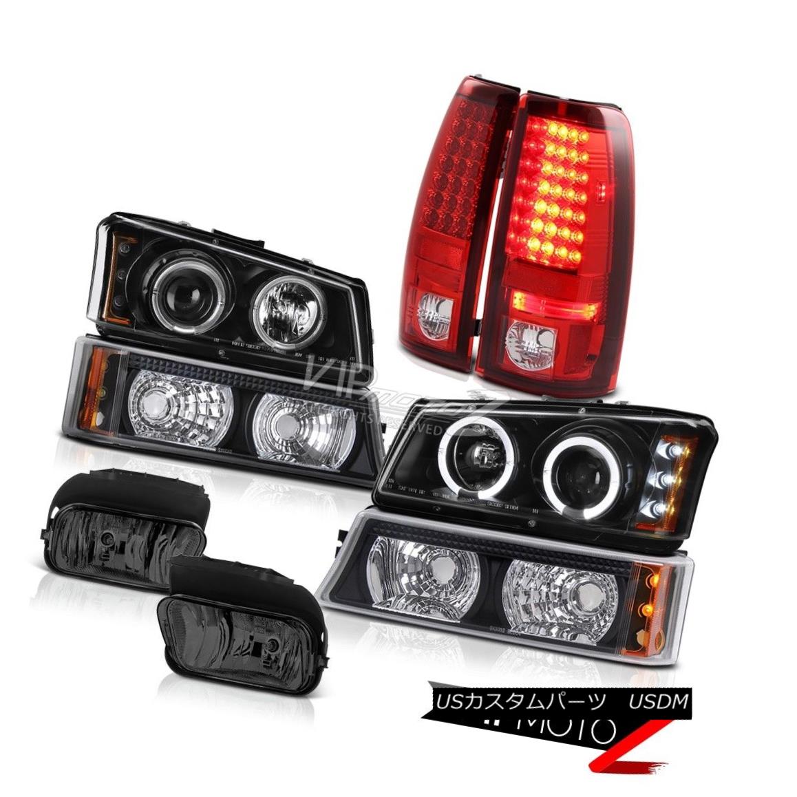 ヘッドライト Twin Halo LED Headlamp Brake Lamp Taillight Foglight 03 04 05 06 Chevy Silverado ツインハローLEDヘッドランプブレーキランプテイルライトFoglight 03 04 05 06 Chevy Silverado 【並行輸入品】