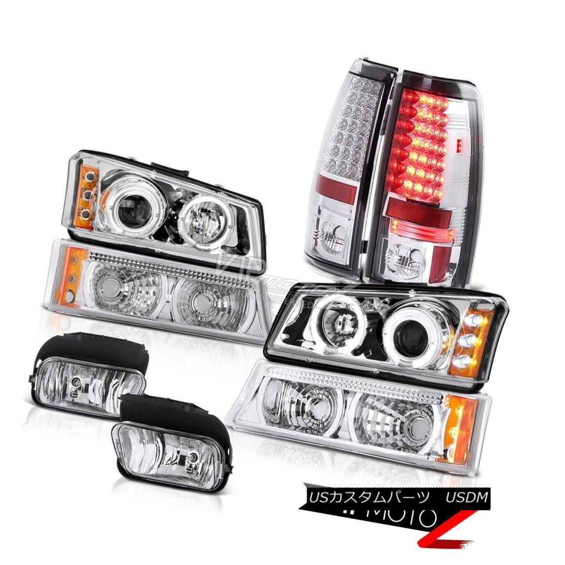 ヘッドライト Chrome Halo LED Headlights Brake Lamps Taillights Fog 2003-2006 Silverado 1500HD Chrome Halo LEDヘッドライトブレーキランプ曇り霧2003-2006 Silverado 1500HD 【並行輸入品】