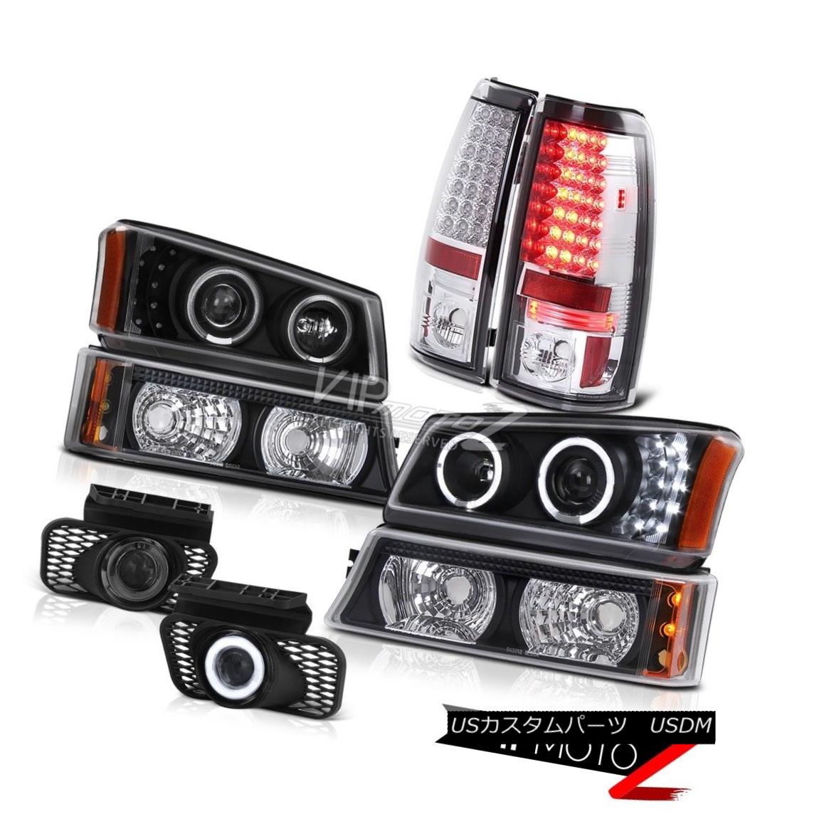 ヘッドライト Black Angel Eye Headlight Parking LED Taillights Foglamps 03-06 Silverado 3500HD ブラックエンジェルアイヘッドライトパーキングLEDテールライトフォグランプ03-06 Silverado 3500HD 【並行輸入品】
