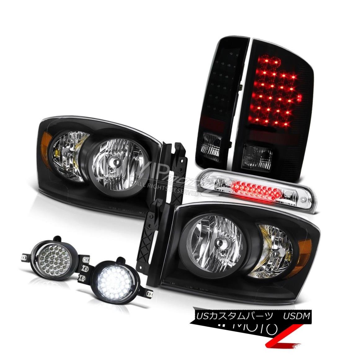 ヘッドライト 2007-2008 Ram V8 Headlights Tail Lights Lamps L.E.D DRL System Euro Third Brake 2007-2008ラムV8ヘッドライトテールライトランプL.E.D DRLシステムユーロサードブレーキ 【並行輸入品】