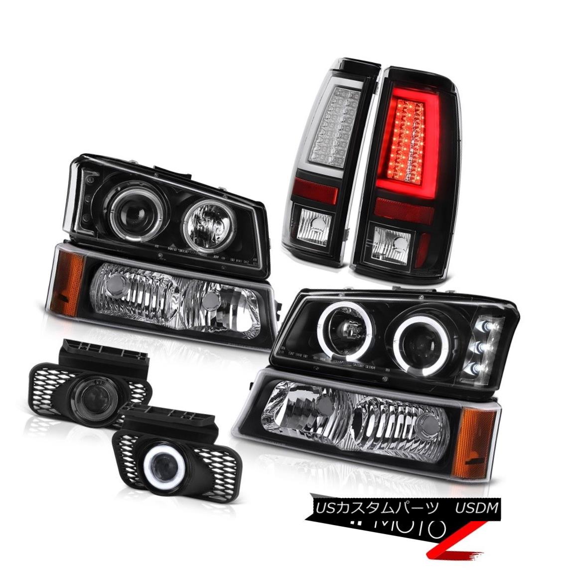 ヘッドライト 03-06 Silverado Rear Brake Lights Bumper Lamp Fog Headlights LED \