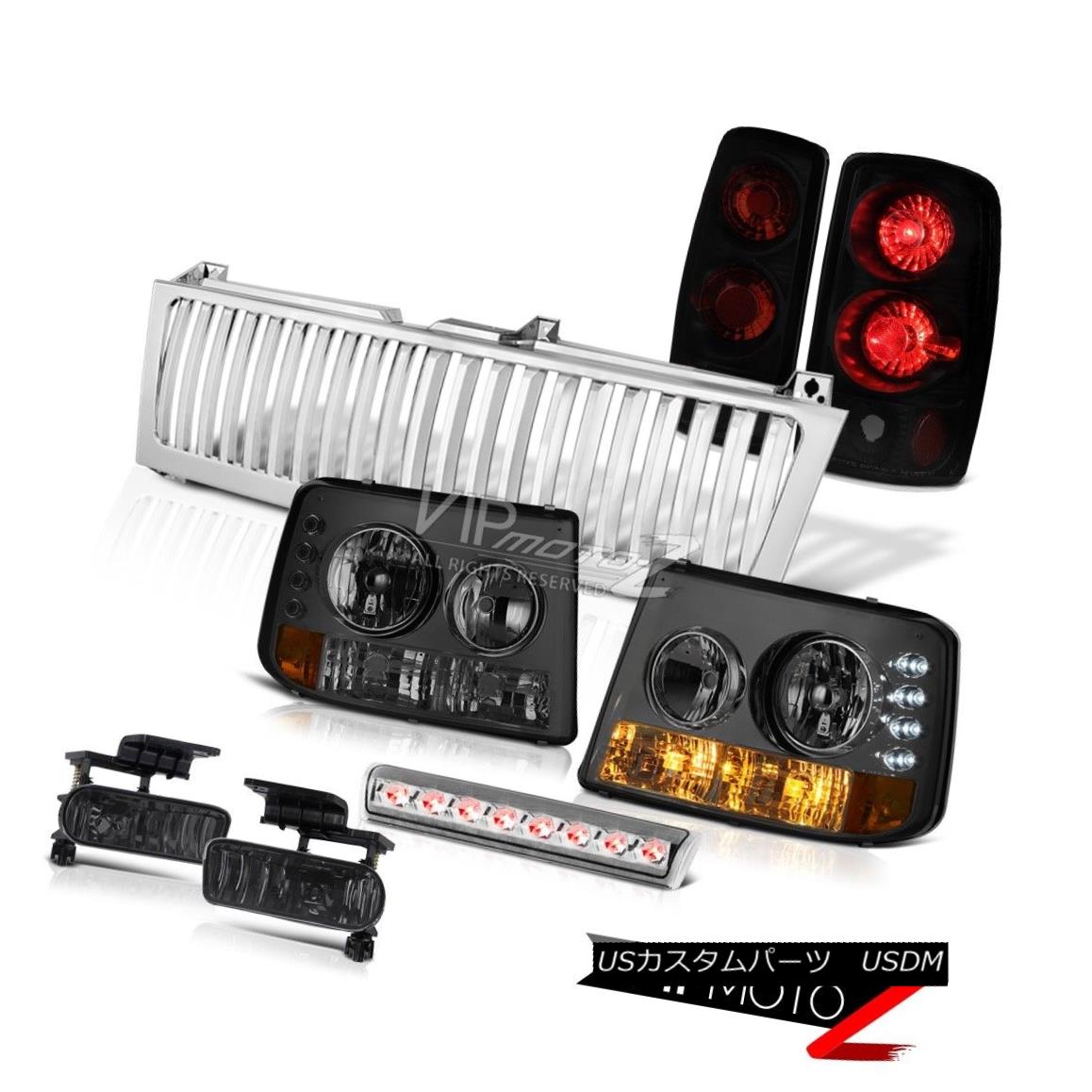 ヘッドライト 00-06 Tahoe Smoke Headlamps Taillights Sinister Black Fog Chrome 3rd Brake LED 00-06タホ煙ヘッドランプ灯台罪深い黒霧クロム第3ブレーキLED 【並行輸入品】