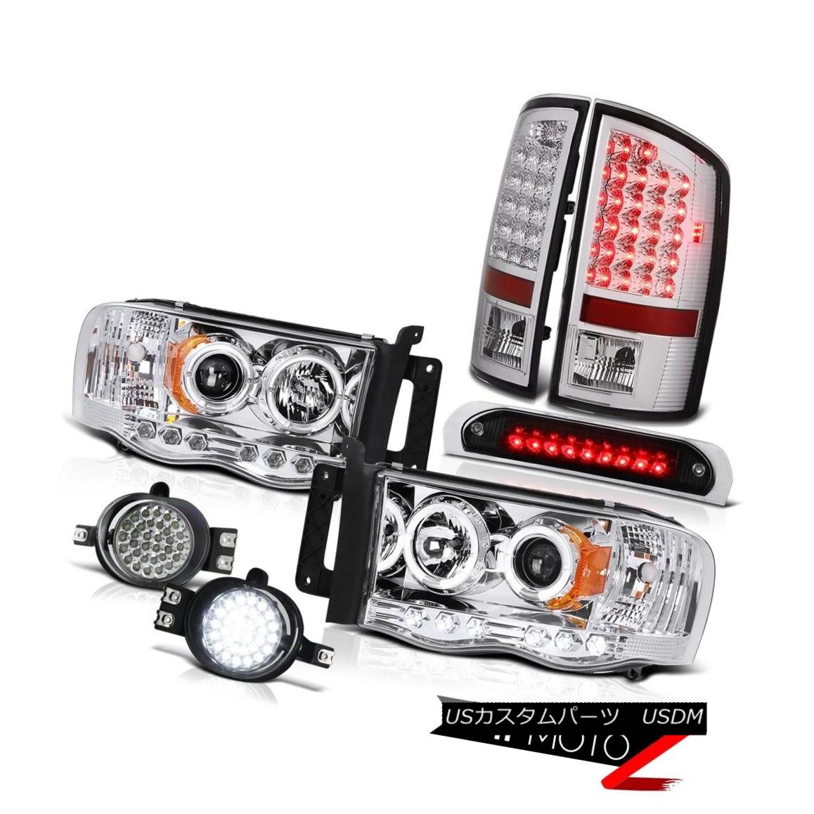 ヘッドライト 02-05 Ram V6 Chrome Projector Headlamps Clear LED Tail Light Fog Black 3rd Brake 02-05ラムV6クロームプロジェクターヘッドランプクリアLEDテールライトフォグブラック第3ブレーキ 【並行輸入品】