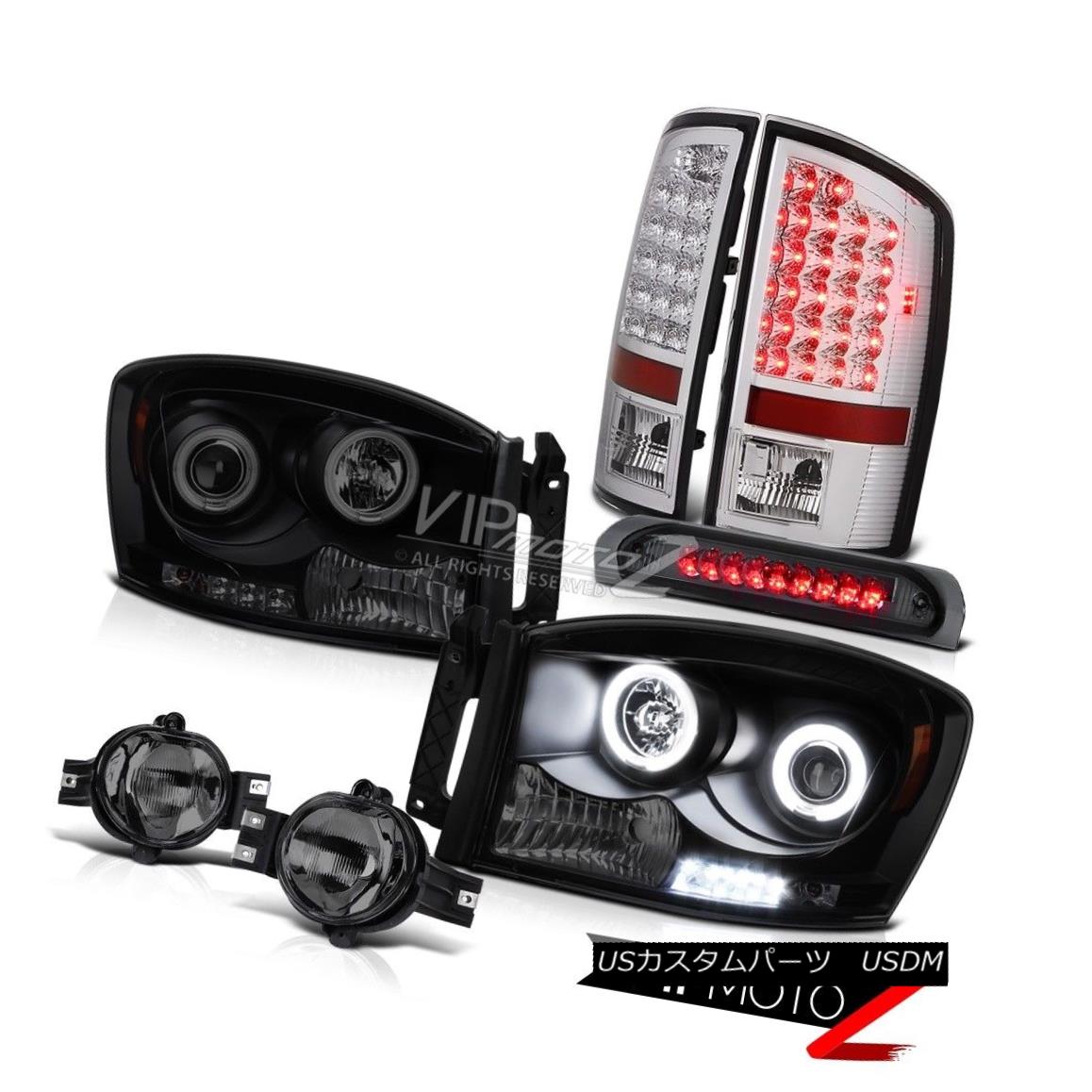 ヘッドライト Darkest Smoke Halo Headlights Third Brake Lamp Tail Driving Fog Dodge Ram 07 08 Darkest Smoke Haloヘッドライト3番ブレーキランプテールドライフォグDodge Ram 07 08 【並行輸入品】