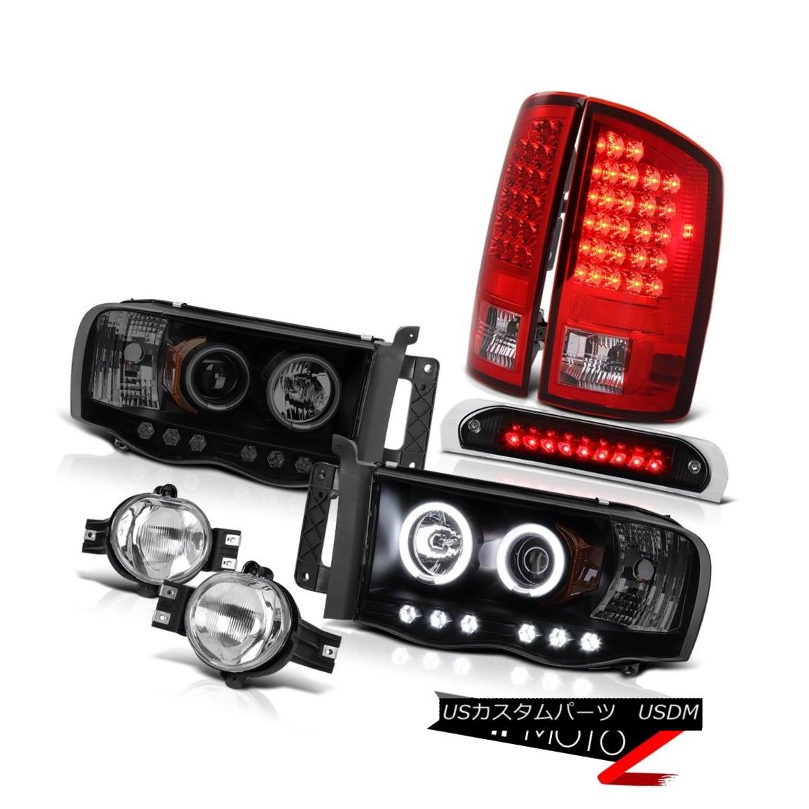 ヘッドライト 2002-2005 Ram 3500 CCFL Headlights LED Signal Taillamps Euro Fog Black 3rd Brake 2002-2005 Ram 3500 CCFLヘッドライトLEDシグナル・タイラー・ユーロ・フォグブラック第3ブレーキ 【並行輸入品】