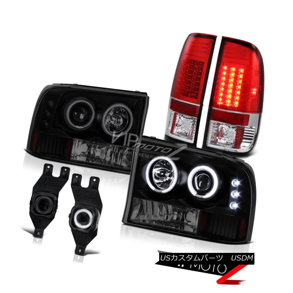 ヘッドライト 1999-2004 F250 F350 F450 SD Black Smoke Headlights Tail Light Projector Foglight 1999-2004 F250 F350 F450 SDブラックスモークヘッドライトテールライトプロジェクターフォグライト 【並行輸入品】