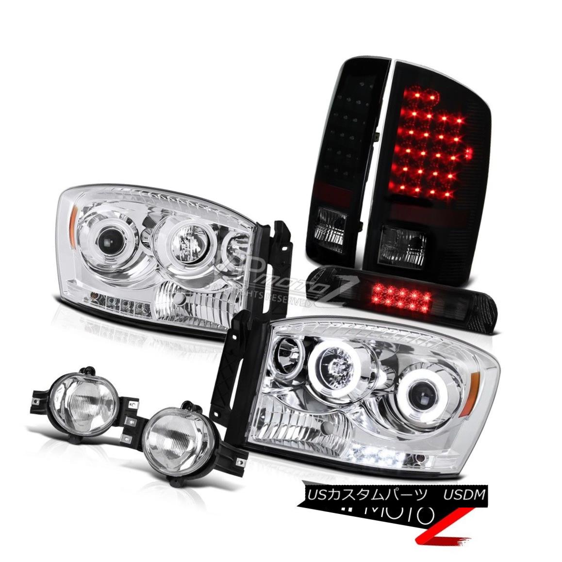 ヘッドライト 2006 Dodge Ram Clear CCFL Halo Headlight Tint LED Tail Lights High Brake 2006 Dodge RamクリアCCFL HaloヘッドライトティントLEDテールライトハイブレーキ 【並行輸入品】