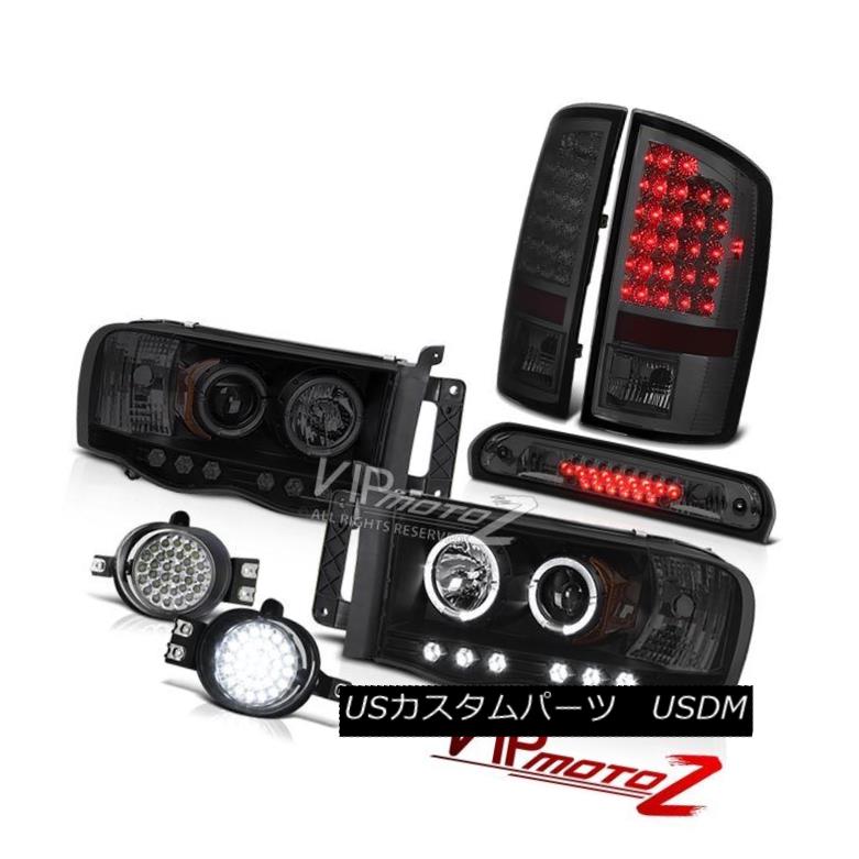 ヘッドライト 02-05 Ram V6 Smoke Halo LED Headlights Taillights Bumper Fog Third Brake Cargo 02-05 Ram V6スモークハローLEDヘッドライトテールランプバンパーフォグ第3ブレーキ貨物 【並行輸入品】