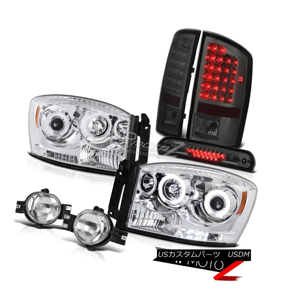 ヘッドライト 2007-2008 Dodge Ram Euro CCFL Headlights LED Bulbs Tail Lights Fog Smoke 3rd 2007-2008ダッジラムユーロCCFLヘッドライトLED電球テールライトフォグスモーク3 【並行輸入品】