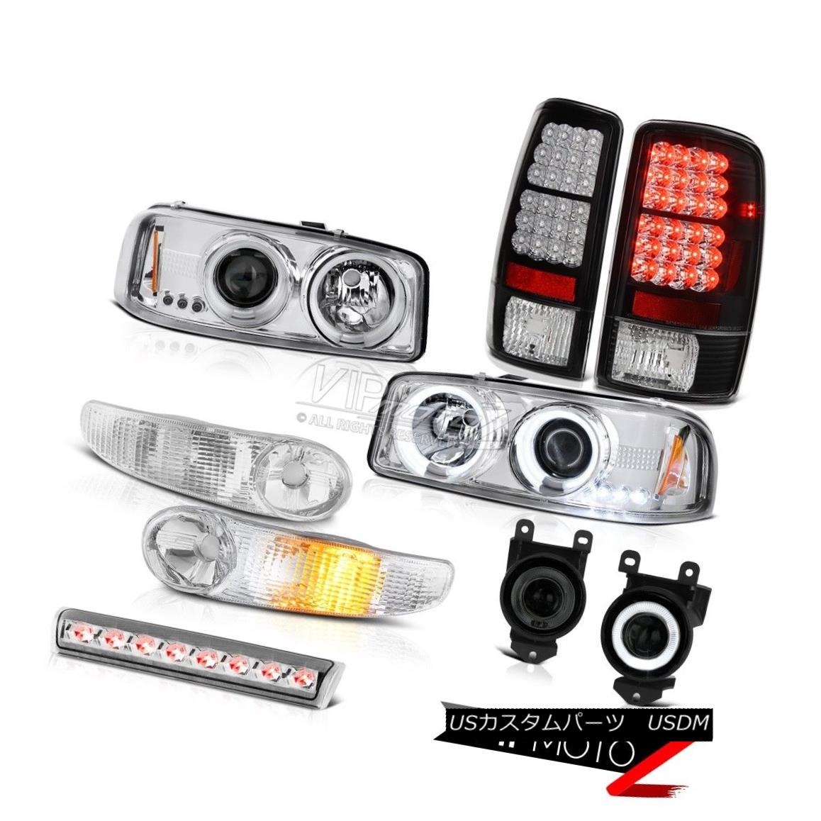 ヘッドライト CCFL Rim Headlights Bumper LED Black Taillamps Fog 3rd Brake 01-06 Yukon GMT801 CCFLリムヘッドライトバンパーLEDブラックタイヤランプフォグ3rdブレーキ01-06ユーコンGMT801 【並行輸入品】