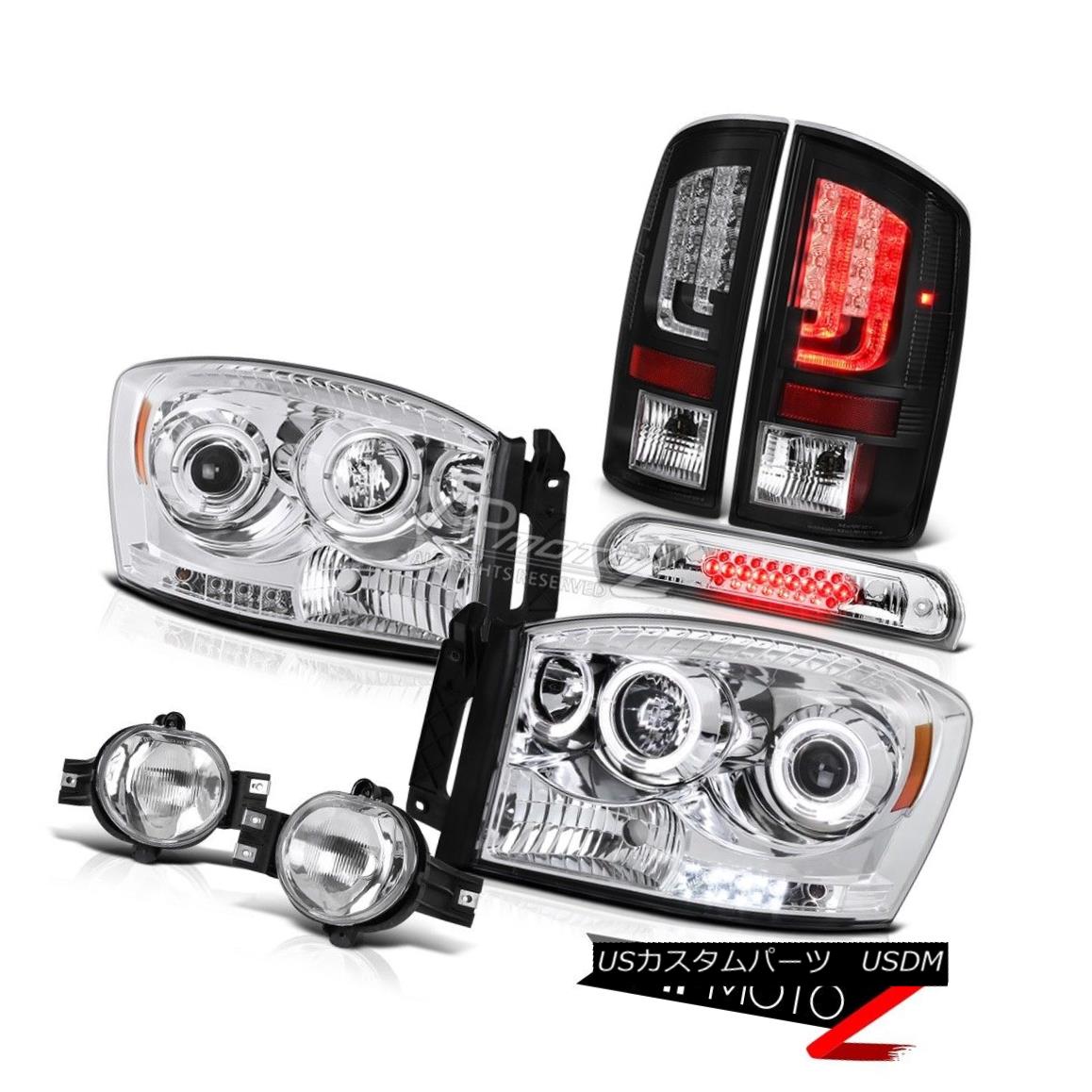 ヘッドライト 07-08 Dodge Ram 1500 4.7L Black Tail Lamps Headlights Foglamps Roof Cab Light 07-08ダッジラム1500 4.7Lブラックテールランプヘッドライトフォグランプルーフキャブライト 【並行輸入品】