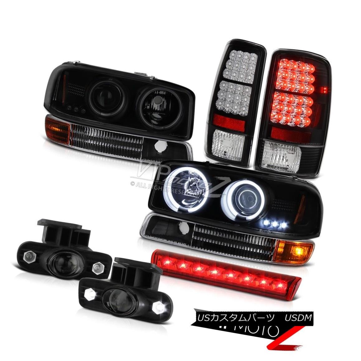 ヘッドライト 2000-2006 Yukon Black Smoke CCFL Angel Eye Headlight LED Tail Lamps DRL FogLamps 2000-2006ユーコンブラックスモークCCFLエンジェルアイヘッドライトLEDテールランプDRLフォグランプ 【並行輸入品】