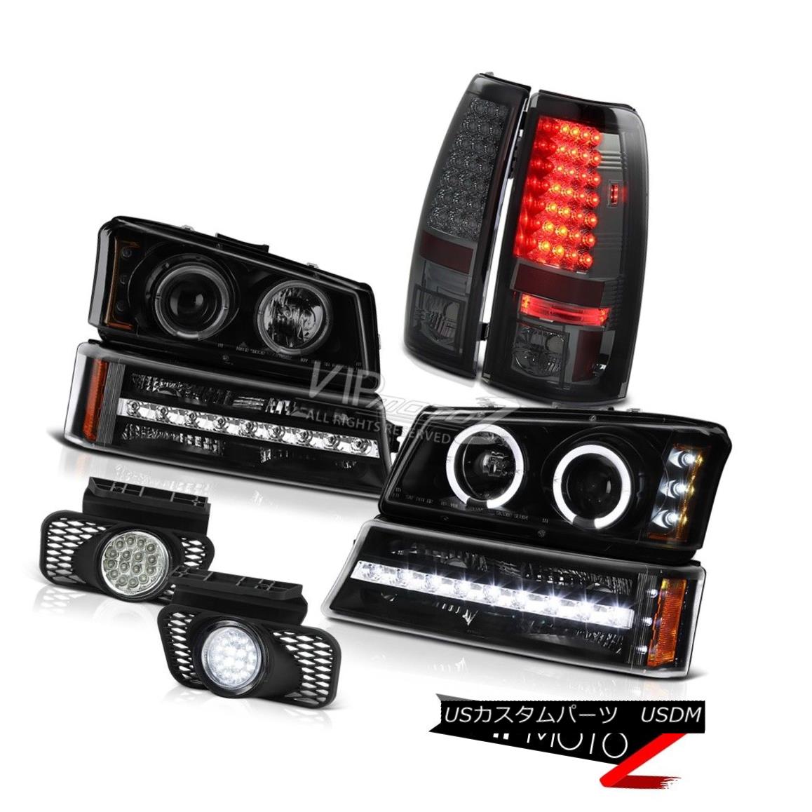 ヘッドライト 03-06 Silverado Foglamps rear brake lights black signal light sinister Headlamps 03-06 Silverado Foglampsリアブレーキライトブラックシグナルライトシニスターヘッドランプ 【並行輸入品】