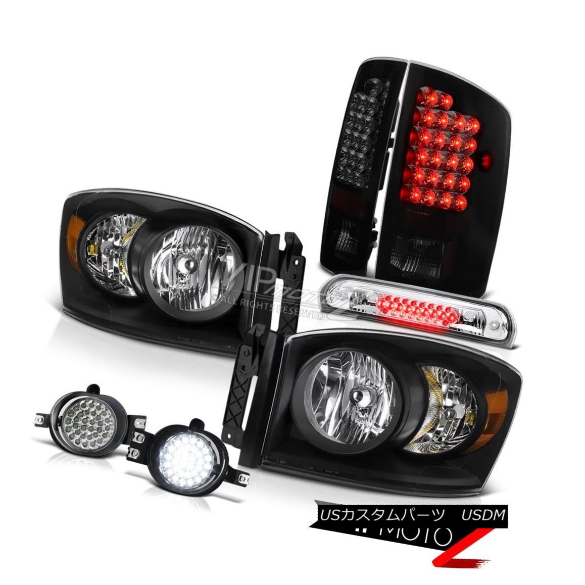 ヘッドライト 07 2008 Ram ST Left Right Headlights LED Tail Lights Bumper Fog Chrome 3rd Brake 07 2008 Ram ST左ライトヘッドライトLEDテールライトバンパーフォグクロム第3ブレーキ 【並行輸入品】