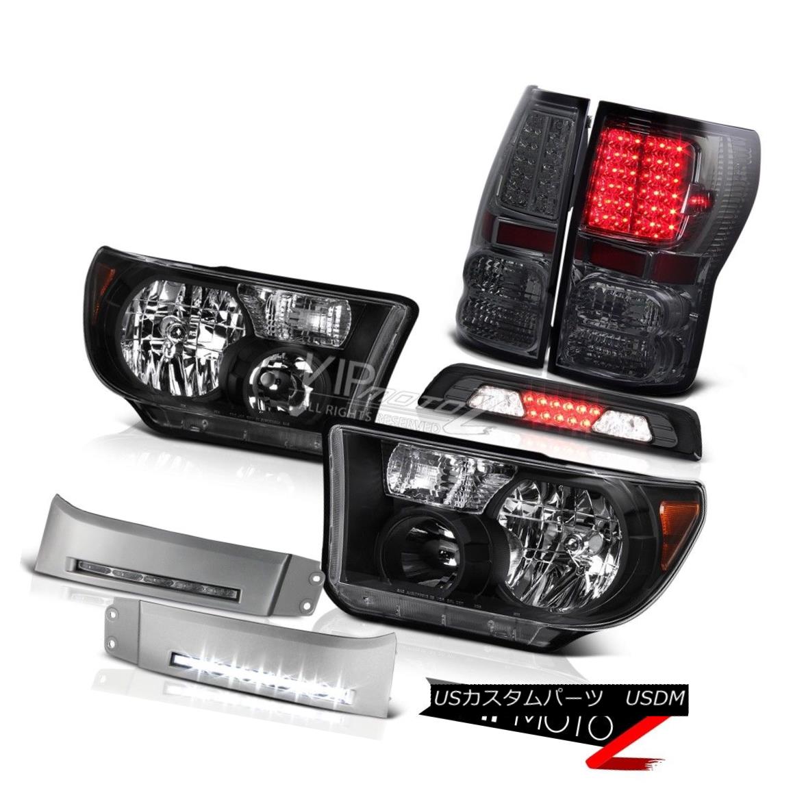 ヘッドライト 2007-2013 Toyota Tundra SR5 Black Headlamps DRL Strip Third Brake Lamp Taillamps 2007-2013トヨタトンドラSR5ブラックヘッドランプDRLストリップサードブレーキランプタイルランプ 【並行輸入品】