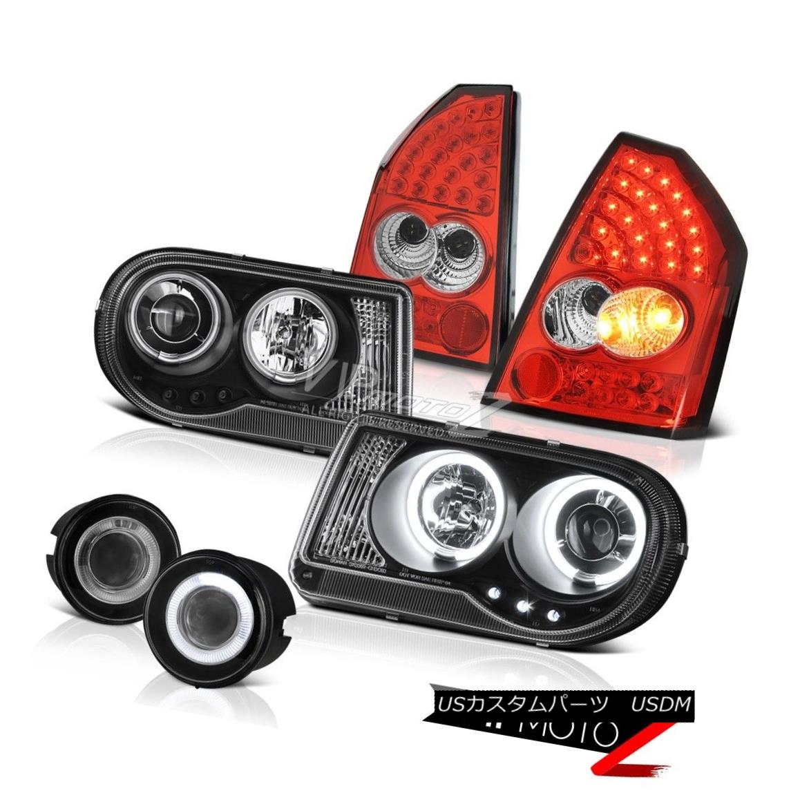 ヘッドライト 05-07 Chrysler 300C Black CCFL Angel Eye Headlight LED Signal Taillight Halo Fog 05-07クライスラー300CブラックCCFLエンジェルアイヘッドライトLEDシグナルテールライトハローフォッグ 【並行輸入品】