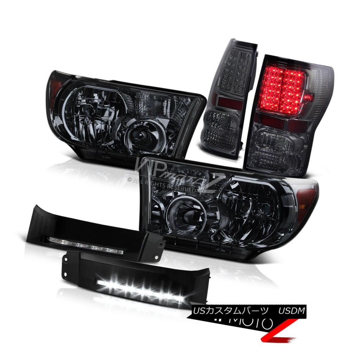 ヘッドライト Toyota Tundra 07-13 Smoked Head Lights Lamp+Daytime Running Lamp System+wiring Toyota Tundra 07-13スモークヘッドライトランプ+デイタイムランニングランプシステム+配線 【並行輸入品】