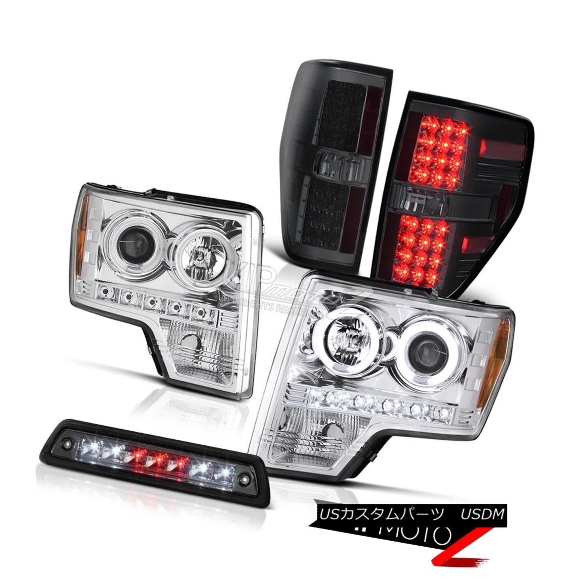 ヘッドライト 09-14 FORD F150 5.4L 3rd brake lamp tail lamps euro clear Headlamps \