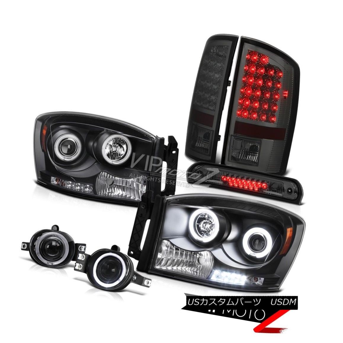 ヘッドライト Halo CCFL Headlamps Dark LED Brake Tail Lights Glass Fog Third 2006 Dodge Ram ST Halo CCFLヘッドランプダークLEDブレーキテールライトGlass Fog第3回2006 Dodge Ram ST 【並行輸入品】