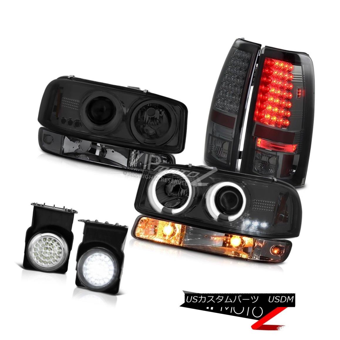 ヘッドライト 03-06 Sierra SLE Chrome fog lamps smoked led tail signal lamp ccfl Headlights 03-06シエラSLEクロームフォグランプは、尾の信号ランプccflヘッドライトを燻製 【並行輸入品】