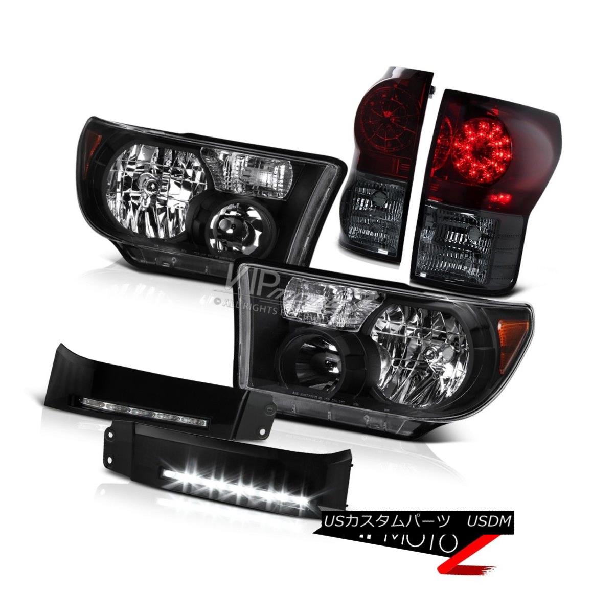 ヘッドライト [OFF-ROAD STYLE] Black Headlights Cherry Red LED Tail Lights Fog SMD Bumper Lamp [OFF-ROAD STYLE]ブラックヘッドライトチェリーレッドテールライトフォグSMDバンパーランプ 【並行輸入品】