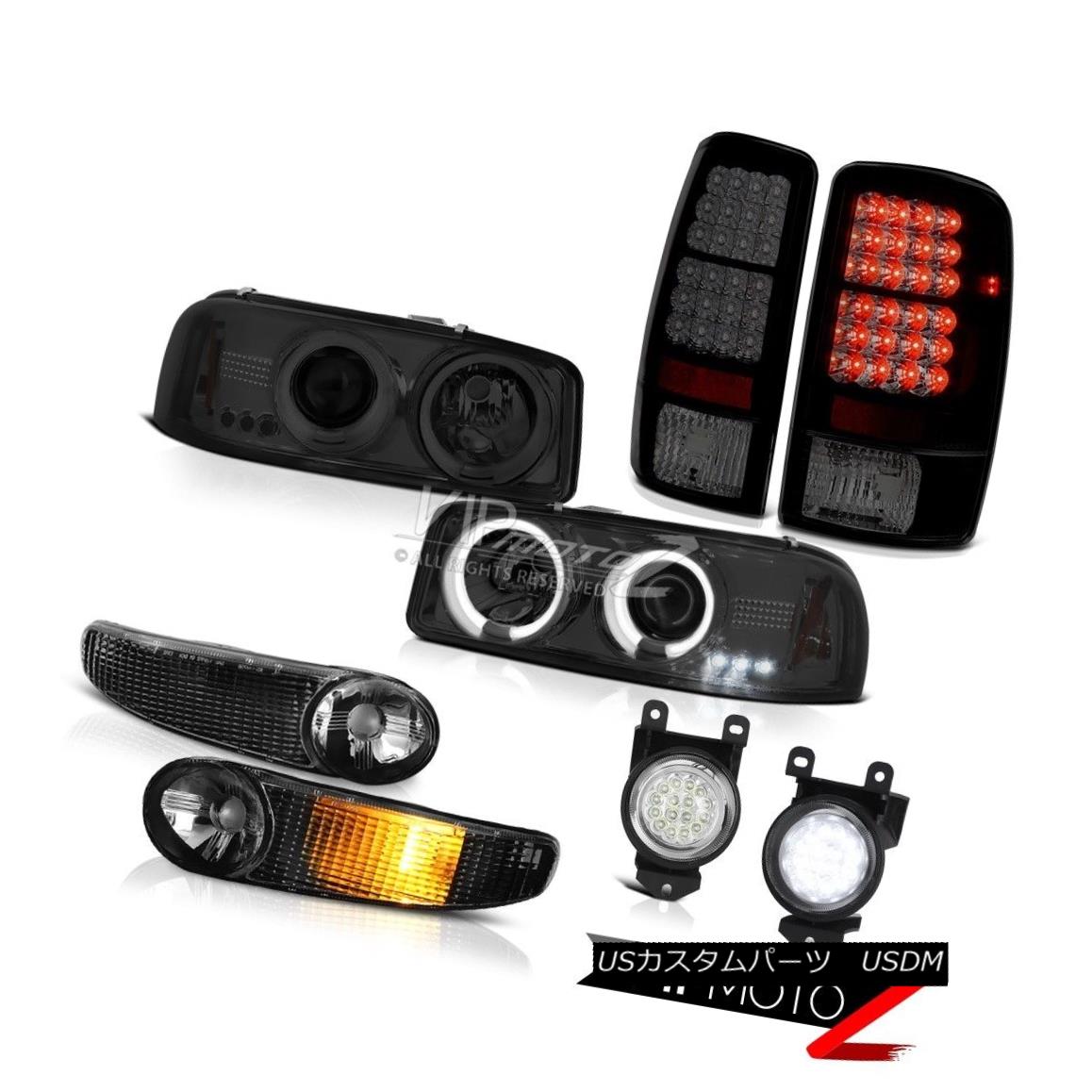ヘッドライト 00 01 Yukon Daytime Running Halo Headlight LED Tail Lights Lamps Driving FogLamp 00 01ユーコン昼間走行ヘイローヘッドライトLEDテールライトランプFogLampを駆動する 【並行輸入品】