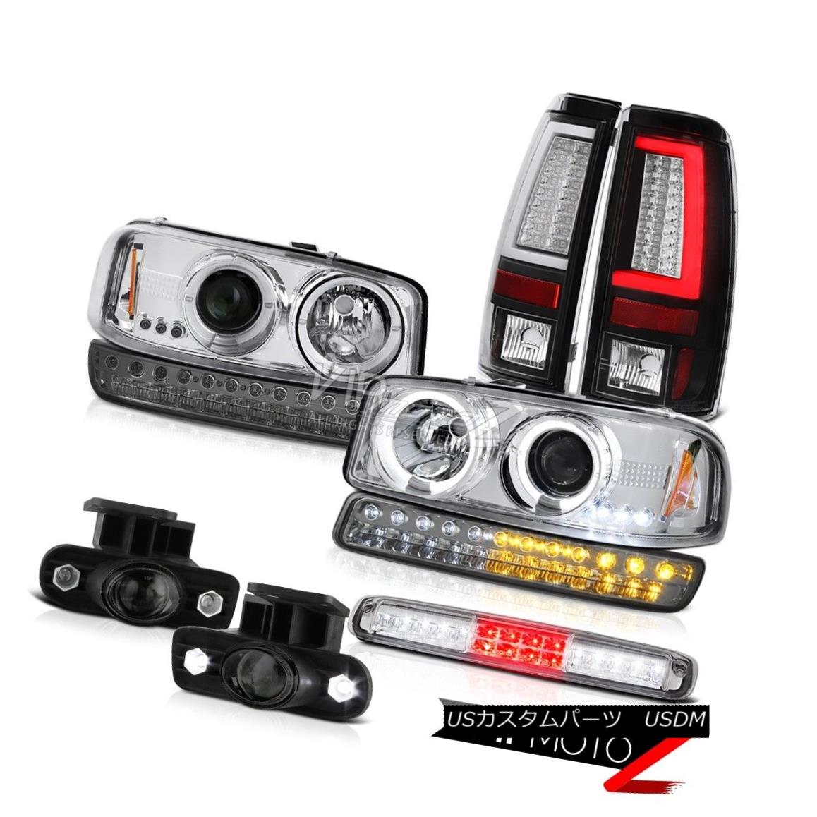 ヘッドライト 99-02 GMC Sierra Taillights Roof Cab Lamp Smoked Foglights Signal Headlamps LED 99-02 GMCシエラ灯台ルーフキャブ灯スモークフォグライト信号ヘッドランプLED 【並行輸入品】