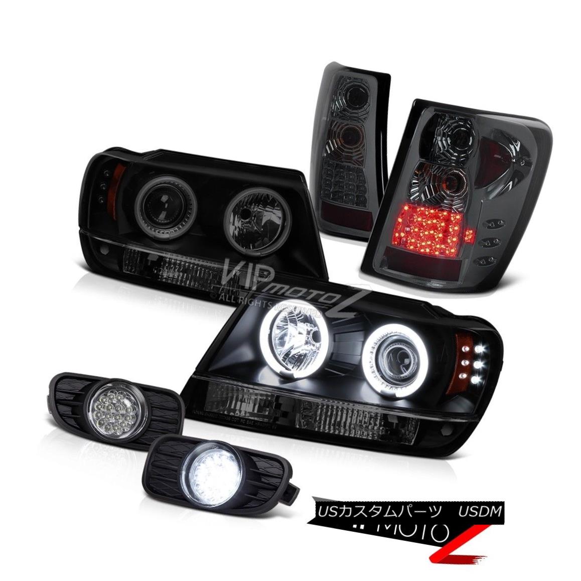ヘッドライト 99-03 Jeep Grand Cherokee Laredo CCFL Headlights Tinted LED Tail Lights DRL Fog 99-03ジープグランドチェロキーラレドCCFLヘッドライトは、LEDテールライトを着色しています。 【並行輸入品】