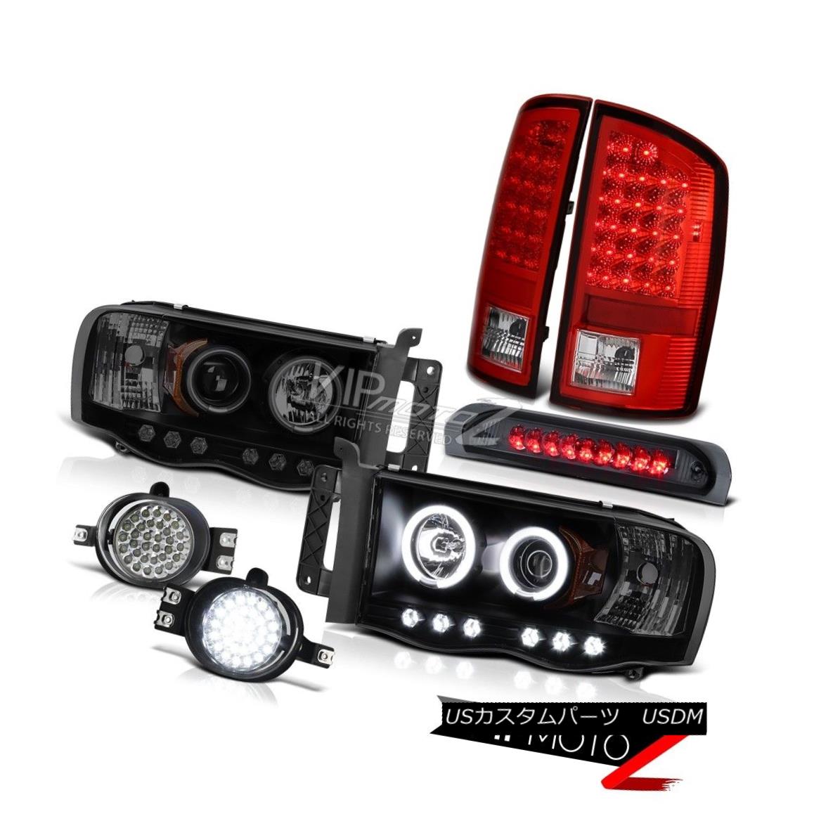 ヘッドライト 02-05 Dodge Ram Turbo Diesel WS CCFL Halo Headlight+Tail +LED Fog+High Stop Lamp 02-05ダッジラムターボディーゼルWS CCFLハローヘッドライト+テール+ LEDフォグ+ハイストップランプ 【並行輸入品】