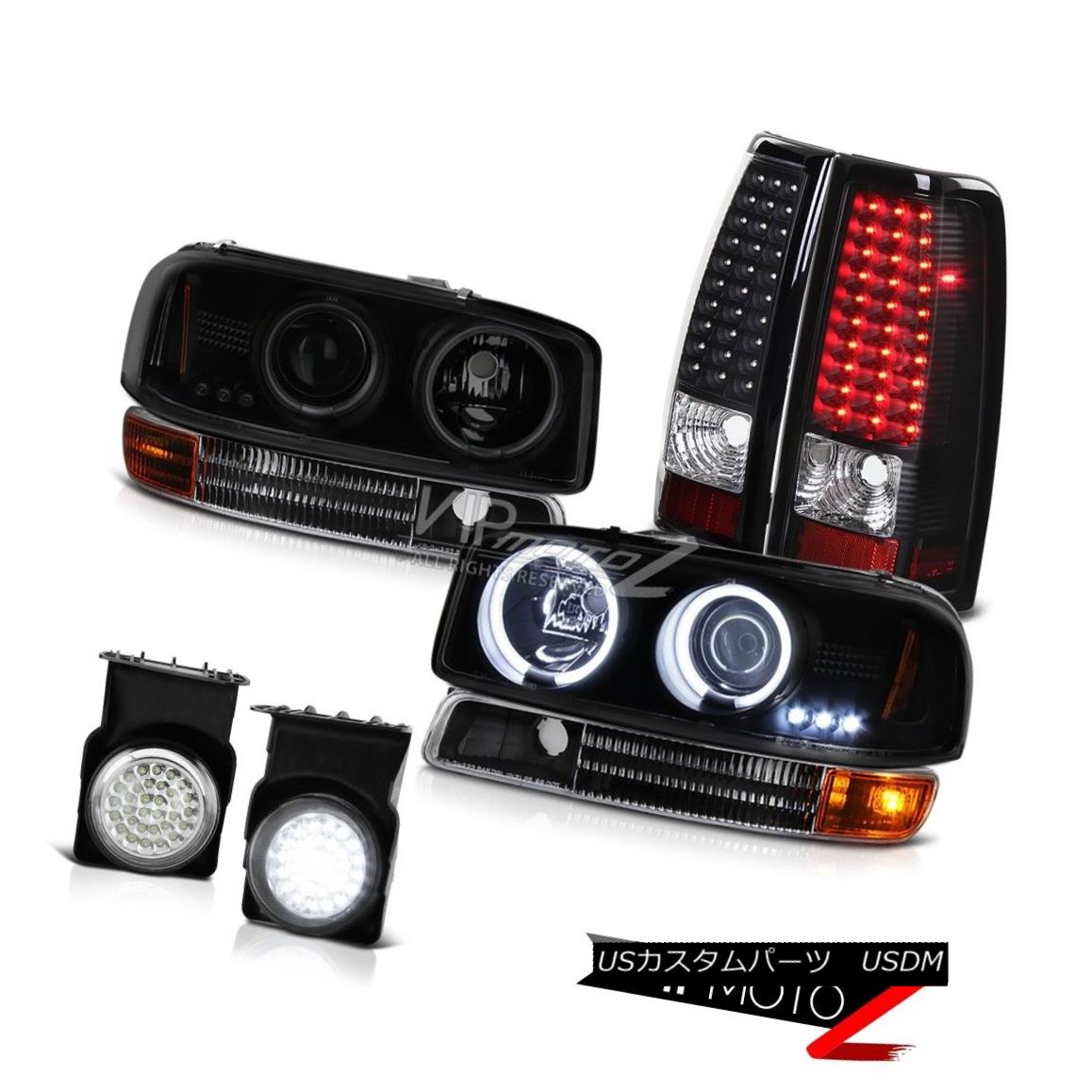 ヘッドライト 2003 Sierra Z71 BRIGHT CCFL Angel Eye Headlight Black Signal LED Tail Lights Fog 2003 Sierra Z71 BRIGHT CCFLエンジェルアイヘッドライトブラックシグナルLEDテールライトフォグ 【並行輸入品】