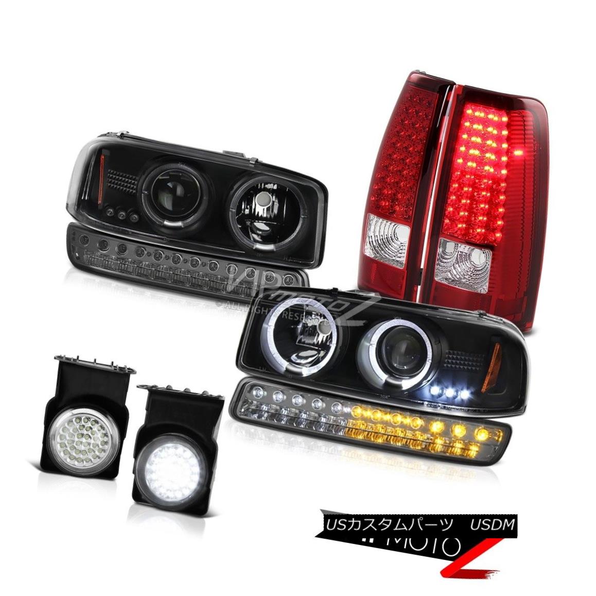 ヘッドライト 2003-2006 Sierra SLT Foglamps LED Tail Lights Parking Lamp Raven Black Headlamps 2003-2006シエラSLTフォグランプLEDテールライトパーキングランプレーブブラックヘッドランプ 【並行輸入品】