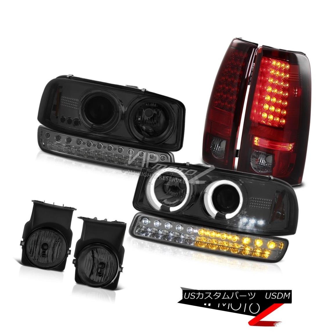 ヘッドライト 03-06 Sierra SLT Smokey Fog Lights SMD Tail Bumper Light Headlamps Angel Eyes 03-06 Sierra SLTスモーキーフォグライトSMDテールバンパーライトヘッドランプエンジェルアイズ 【並行輸入品】