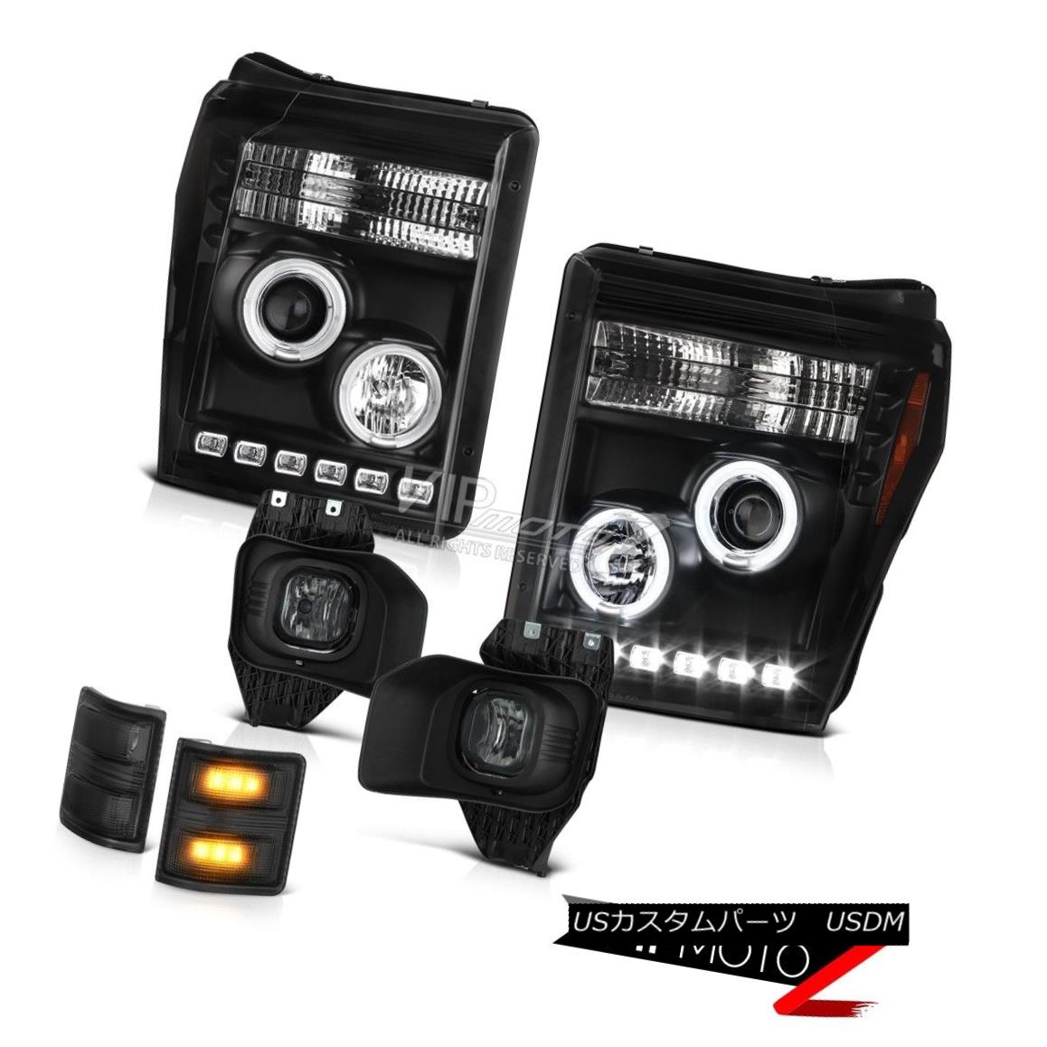 ヘッドライト 11-16 F250 6.2L Phantom Smoke Mirror Signal Light Foglights Black Headlamps Cool 11-16 F250 6.2Lファントムスモークミラーシグナルライトフォグライトブラックヘッドランプクール 【並行輸入品】