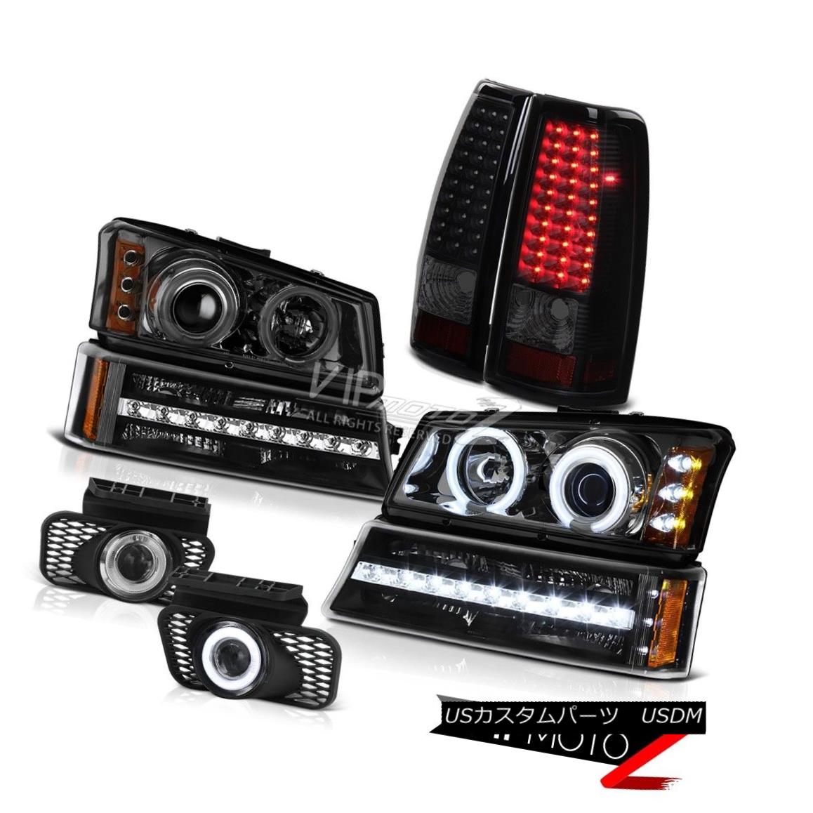 ヘッドライト 03-06 Silverado Euro chrome foglights tail lights signal lamp smoked headlights 03-06 Silveradoユーロクロームfoglightsテールライト信号ランプスモークヘッドライト 【並行輸入品】