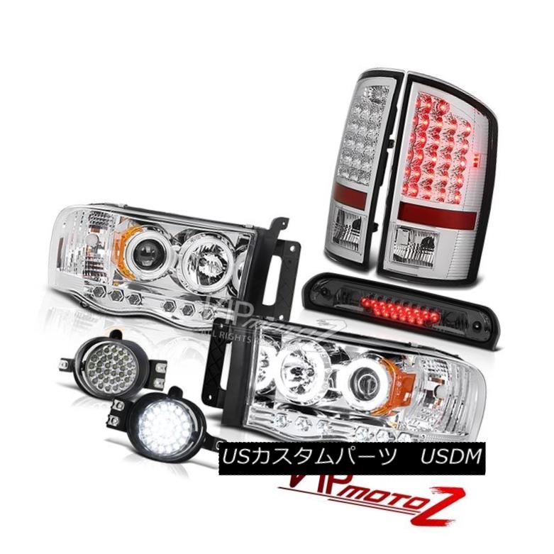 ヘッドライト 02-05 Dodge Ram DRL Halo CCFL Projector Headlights Chrome Tail Lamps LED Fog 3rd 02-05 Dodge Ram DRL Halo CCFLプロジェクターヘッドライトクロームテールランプLEDフォグ3rd 【並行輸入品】